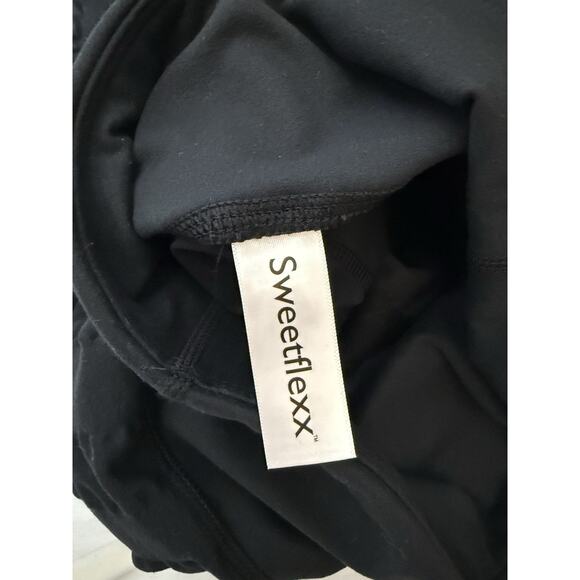 NWT Sweetflexx Hi-Rise Resistance Band Leggings Size 2 Black Workout Gym Fitness - Picture 3 of 4